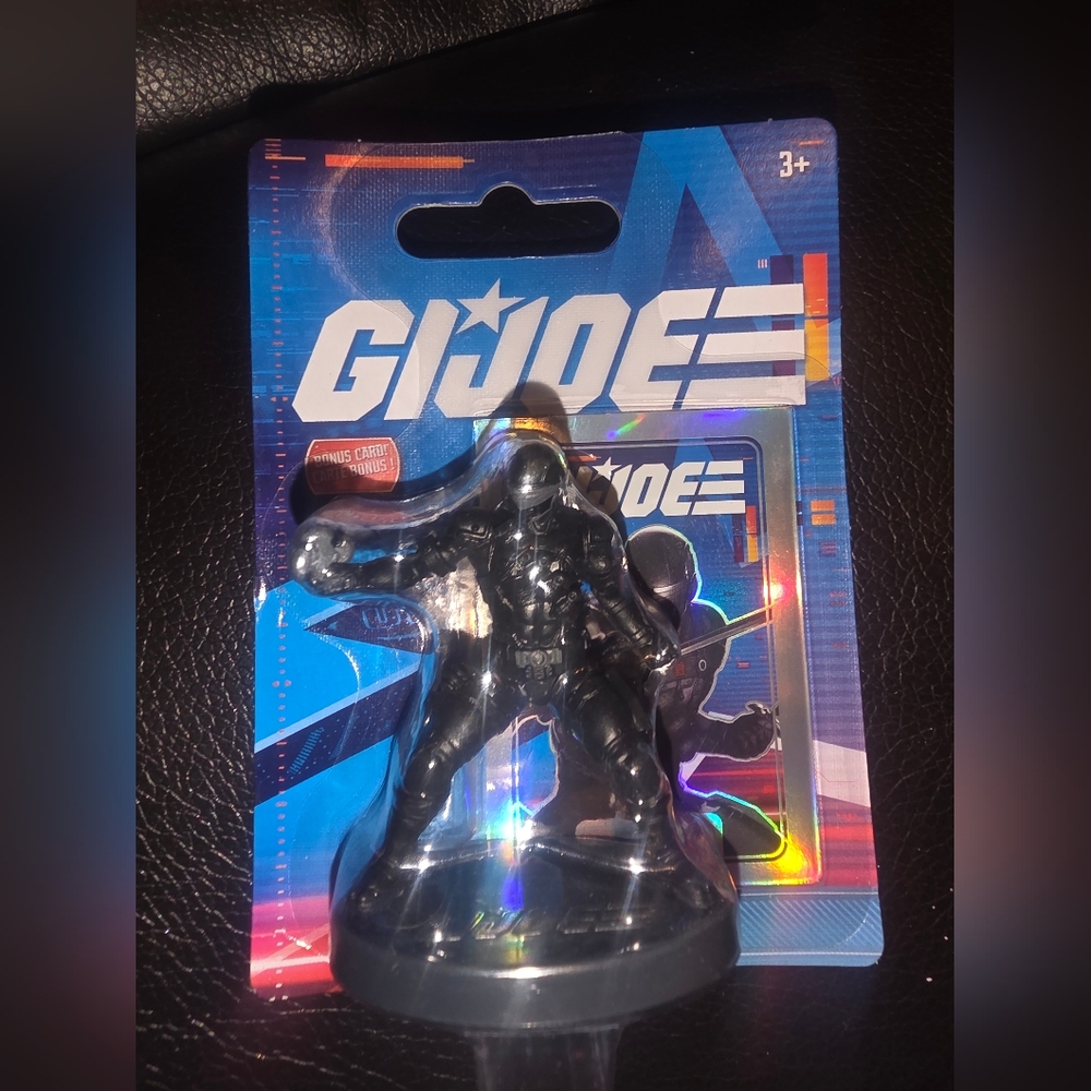GI Joe Snake Eyes Figure 2.25" Bonus Card Hasbro Cake Topper Toy
